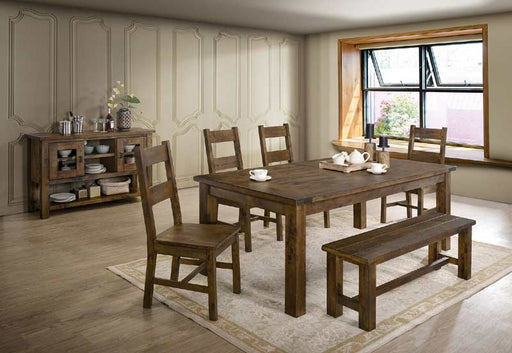 Furniture of America - Kristen 5 Piece Dining Room Set in Rustic Oak - CM3060-5SET