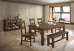 Furniture of America - Kristen 5 Piece Dining Table Set in Rustic Oak - CM3060-DT-5SET