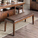 Furniture of America - Wichita 5 Piece Dining Room Set in Light Walnut - CM3061-5SET - Bench