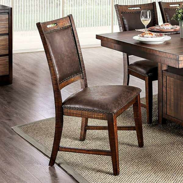 Furniture of America - Wichita 5 Piece Dining Table Set in Light Walnut - CM3061-DT-5SET - Side Chair