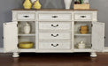 Furniture of America - Arcadia Server with Mirror in Antique White - CM3150WH-SV-MO - GreatFurnitureDeal