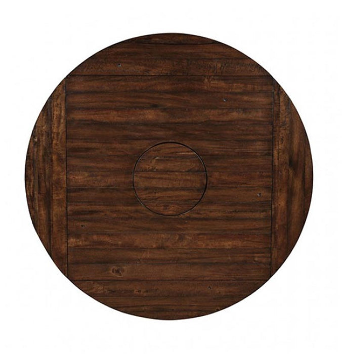 Furniture of America - MEAGAN II 7 Piece ROUND COUNTER HT. TABLE Set in Brown Cherry - CM3152RPT-7SET - Table Top