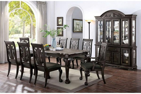 Furniture of America - Petersburg 7 Piece Dining Table Set in Dark Gray - CM3185DG-SC-7SET
