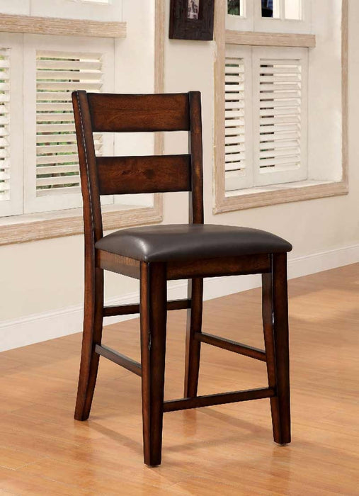 Furniture of America - DICKINSON II 7 Piece COUNTER HT. TABLE Set in Dark Cherry - CM3187PT-7SET - Side Chair