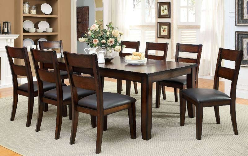 Furniture of America - DICKINSON I 5 Piece Dining Table Set in Dark Cherry - CM3187T-5SET - GreatFurnitureDeal