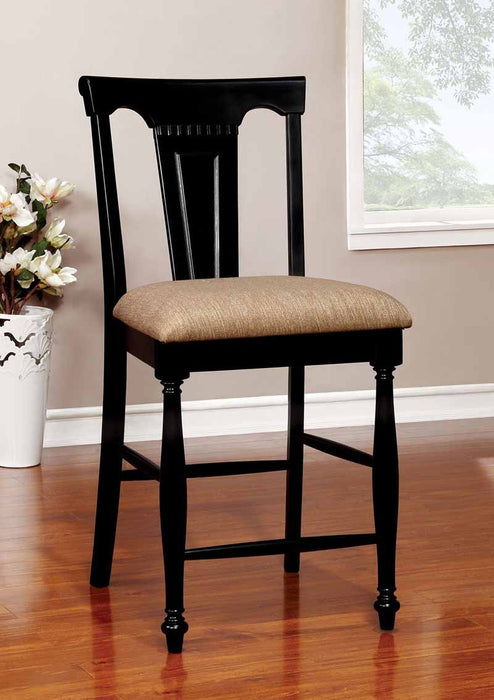Furniture of America - SABRINA 5 Piece COUNTER HT. TABLE Set in Black/Cherry - CM3199BC-PT-5SET - Side Chair