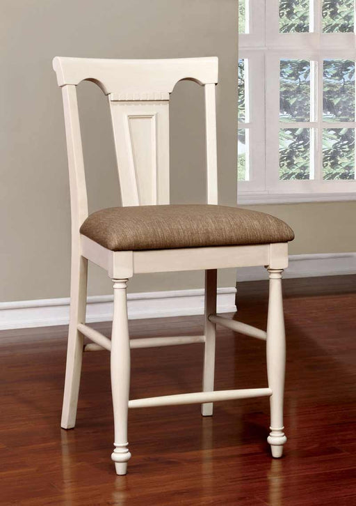 Furniture of America - SABRINA 6 Piece COUNTER HT. TABLE Set in Off White/Cherry - CM3199WC-PT-6SET - Side Chair