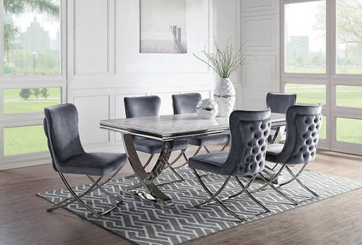 Furniture of America - Wadenswil 7 Piece Dining Room Set In Gray - CM3285T-7SET - GreatFurnitureDeal