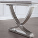 Furniture of America - Wadenswil Dining Table In Chrome - CM3295T - GreatFurnitureDeal