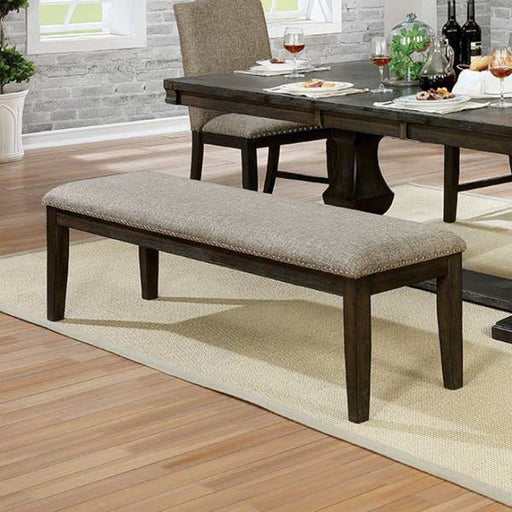 Furniture of America - Faulk 6 Piece Double Pedestal Dining Room Set in Espresso - CM3310-DT-6SET - Bench