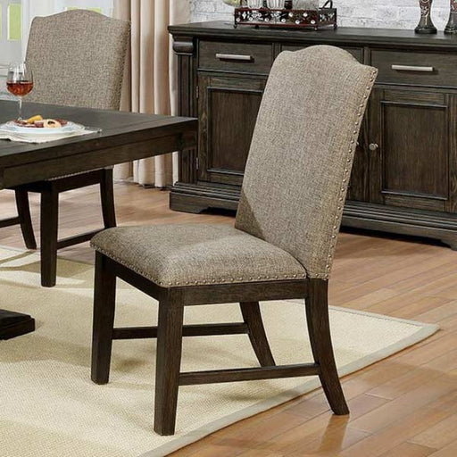 Furniture of America - Faulk 6 Piece Double Pedestal Dining Room Set in Espresso - CM3310-6SET - Side Chair
