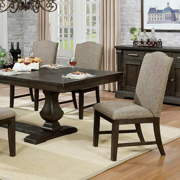 Furniture of America - Faulk 6 Piece Double Pedestal Dining Room Set in Espresso - CM3310-6SET - GreatFurnitureDeal
