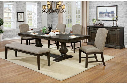 Furniture of America - Faulk 6 Piece Double Pedestal Dining Room Set in Espresso - CM3310-6SET