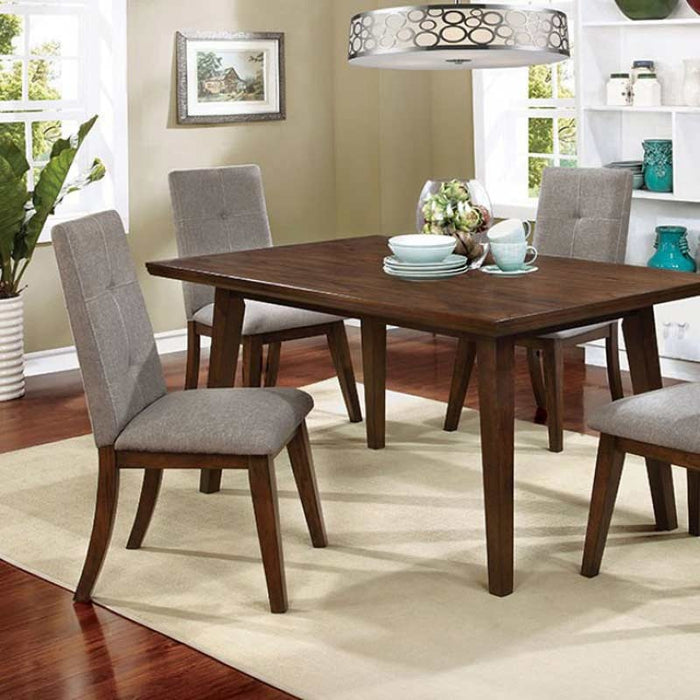 Furniture of America - ABELONE 7 Piece Dining Table Set in Walnut/Gray - CM3354T-7SET