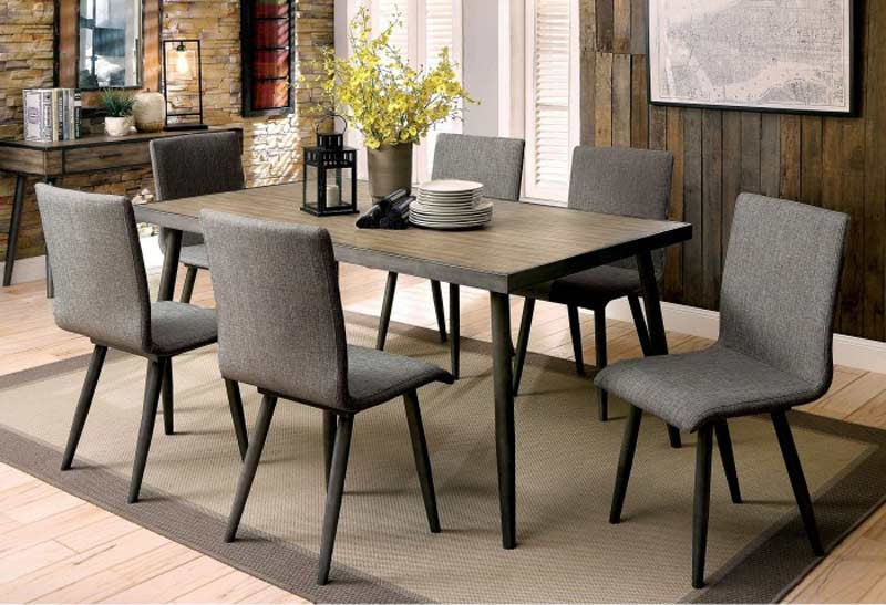 Furniture of America - VILHELM I 6 Piece Dining Table Set in Gray - CM3360T-6SET