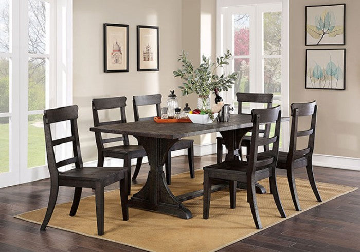 Furniture of America - Leonidas Dining Table In Antique Black - CM3389BK-T - GreatFurnitureDeal