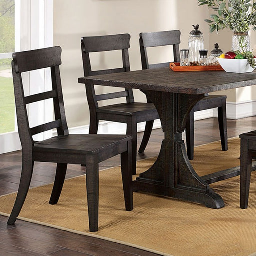 Furniture of America - Leonidas Dining Table In Antique Black - CM3389BK-T - GreatFurnitureDeal