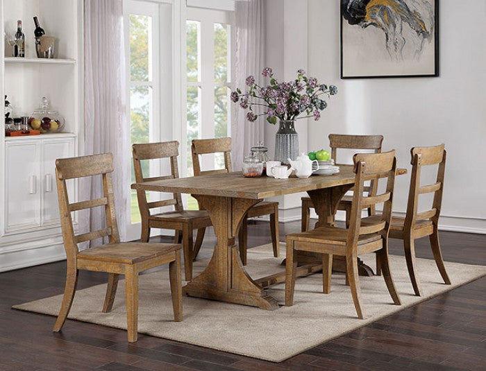 Furniture of America - Leonidas Dining Table In Natural Tone - CM3389NT-T