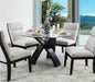 Furniture of America - Jasmin 5 Piece Round Dining Table Set in Black - CM3393-5SET - Dining Table