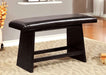 Furniture of America - HURLEY 6 Piece COUNTER HT. TABLE Set in Black - CM3433PT-6SET - Counter Ht. Bench