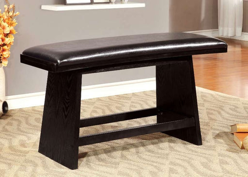 Furniture of America - HURLEY 4 Piece COUNTER HT. TABLE Set in Black - CM3433PT-4SET - Counter Ht. Bench