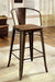Furniture of America - COOPER II 5 Piece COUNTER HT. TABLE Set in Dark Bronze/Natural - CM3529PT-5SET - Counter Ht. Chair