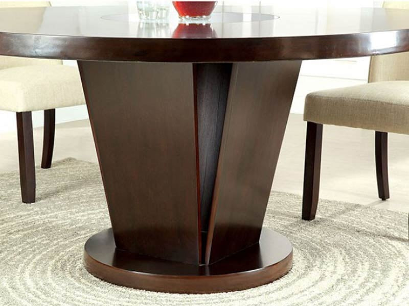 Furniture of America - CIMMA 7 Piece Round Dining Table Set in Espresso - CM3556T-7SET - GreatFurnitureDeal