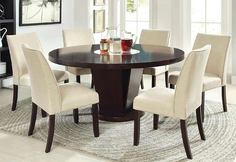 Furniture of America - CIMMA 5 Piece Round Dining Table Set in Espresso - CM3556T-5SET