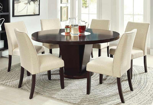 Furniture of America - CIMMA 7 Piece Round Dining Table Set in Espresso - CM3556T-7SET