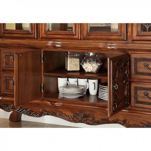 Furniture of America - Medieve Hutch & Buffet in Antique Oak - CM3557HB - GreatFurnitureDeal