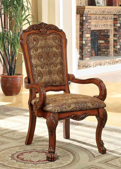 Furniture of America - MEDIEVE 7 Piece Dining Table Set in Antique Oak - CM3557T-7SET - Arm Chair
