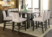 Furniture of America - LUMINAR II 10 Piece COUNTER HT. TABLE Set in Gray - CM3559GY-PT-10SET - Set View