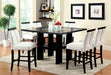 Furniture of America - LUMINAR II 7 Piece COUNTER HT. TABLE Set in Black - CM3559PT-7SET - GreatFurnitureDeal