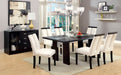 Furniture of America - LUMINAR 6 Piece Dining Table Set in Black - CM3559T-6SET - GreatFurnitureDeal