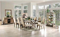 Furniture of America - PATIENCE 10 Piece Dining Table Set in Rustic Natural Tone - CM3577T-10SET