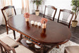Furniture of America - Jordyn 5 Piece Dining Table Set in Brown Cherry - CM3626-5SET - Top View