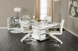 Furniture of America - MIDVALE 5 Piece Dining Table Set in White-Chrome - CM3650T-5SET - GreatFurnitureDeal