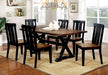 Furniture of America - ALANA 7 Piece Rectangular Dining Table Set in Antique Oak-Black - CM3668T-7SET - GreatFurnitureDeal