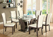 Furniture of America - MANHATTAN 7 Piece Rectangular Dining Table Set in Gray - CM3710GY-T-7SET