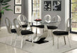 Furniture of America - ORLA 7 Piece Dining Table Set in Silver/Black - CM3726T-7SET