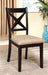 Furniture of America - LIBERTA 5 Piece Dining Table Set in Dark Oak/Black - CM3776T-5SET - Side Chair