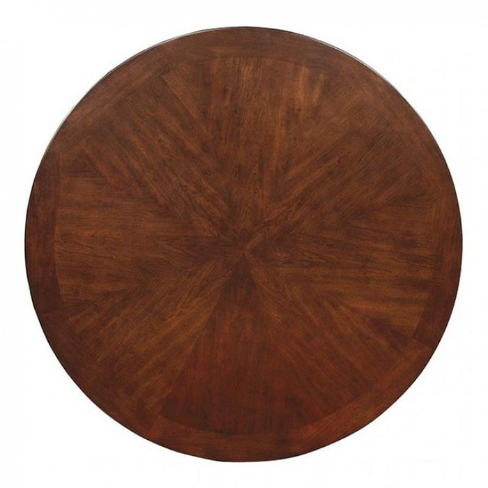 Furniture of America - CARLISLE 5 Piece Round Dining Table Set in Brown Cherry - CM3778RT-5SET - Table Top