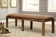 Furniture of America - GIANNA 7 Piece Dining Table Set in Rustic Pine - CM3829T-7SET - Bench