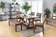 Furniture of America - GIANNA 10 Piece Dining Table Set in Rustic Pine - CM3829T-77-DT-10SET - GreatFurnitureDeal