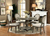 Furniture of America - Kathryn 5 Piece Round Dining Table Set in Dark Oak - CM3872RT-5SET - GreatFurnitureDeal
