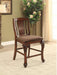 Furniture of America - JOHANNESBURG 5 Piece COUNTER HT. TABLE Set in Brown Cherry - CM3873PT-5SET - Side Chair