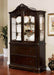 Furniture of America - Rosalina 6 Piece Double Pedestal Dining Room Set in Walnut - CM3878-DT-6SET - China Cabinet