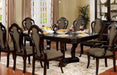 Furniture of America - Rosalina 6 Piece Double Pedestal Dining Room Set in Walnut - CM3878-6SET - Dining Table