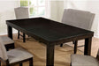 Furniture of America - Teagan 4 Piece Dining Room Set in Dark Walnut - CM3911-4SET - Dining Table