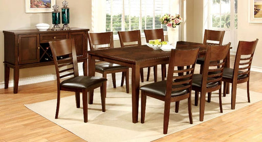 Furniture of America - HILLSVIEW I 9 Piece Dining Table Set in Brown Cherry - CM3916T-78-9SET
